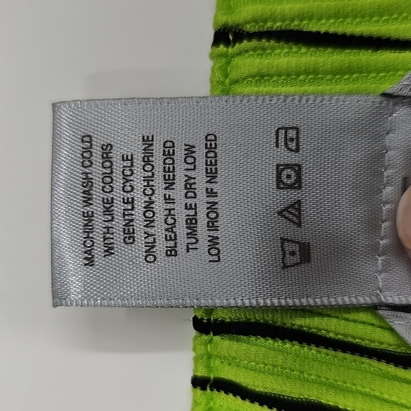 Multiples Neon Green and Black Striped - Picture 6 of 9